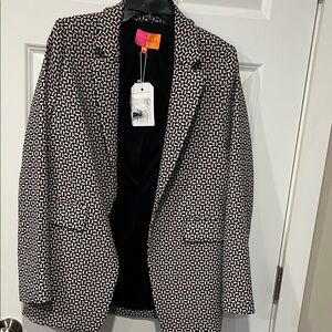 Vilagallo Geometric Blazer Size 10/44 nwt